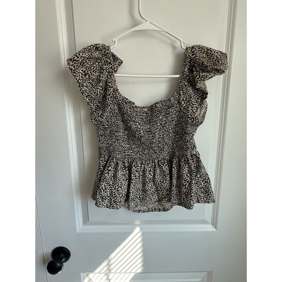 Midnight Sky Size Small Woman Leopard Print Top - Picture 3 of 5